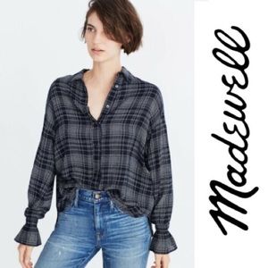 Madewell plaid blouse